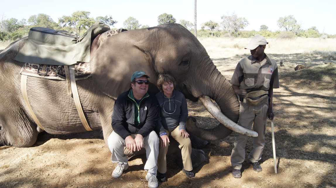 us sitting on elephant leg