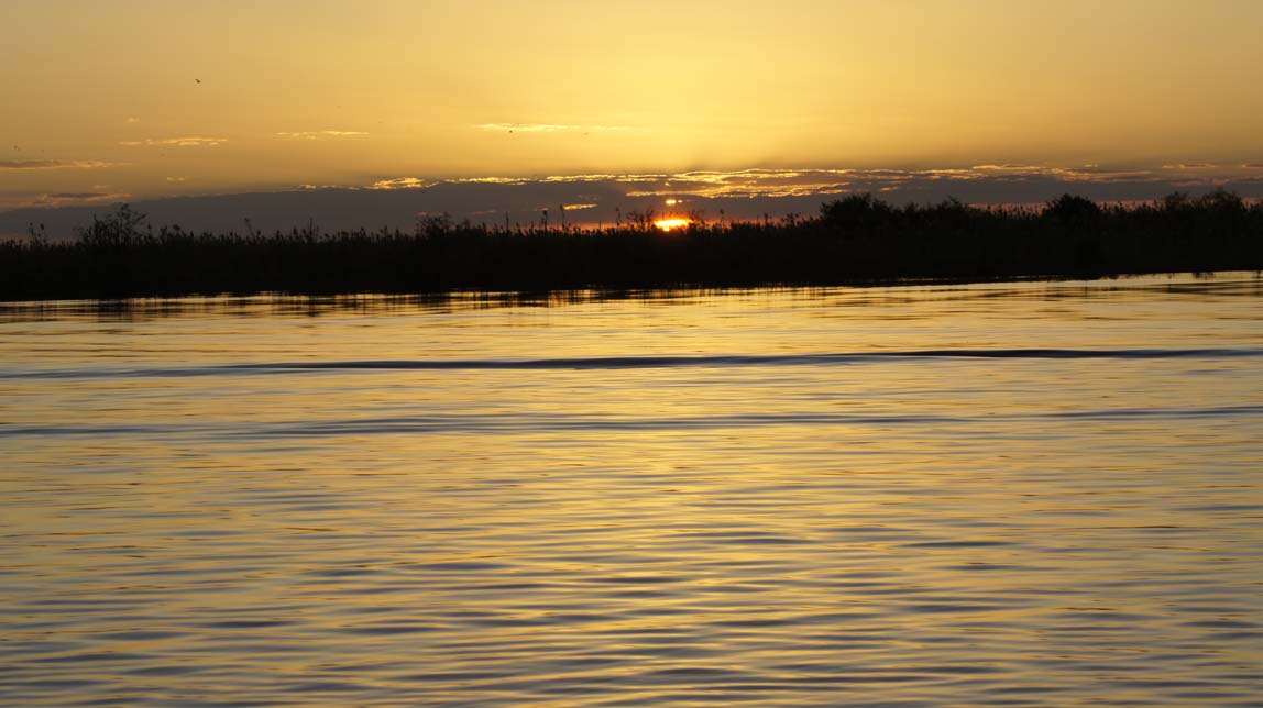 sunset over the Chobe River