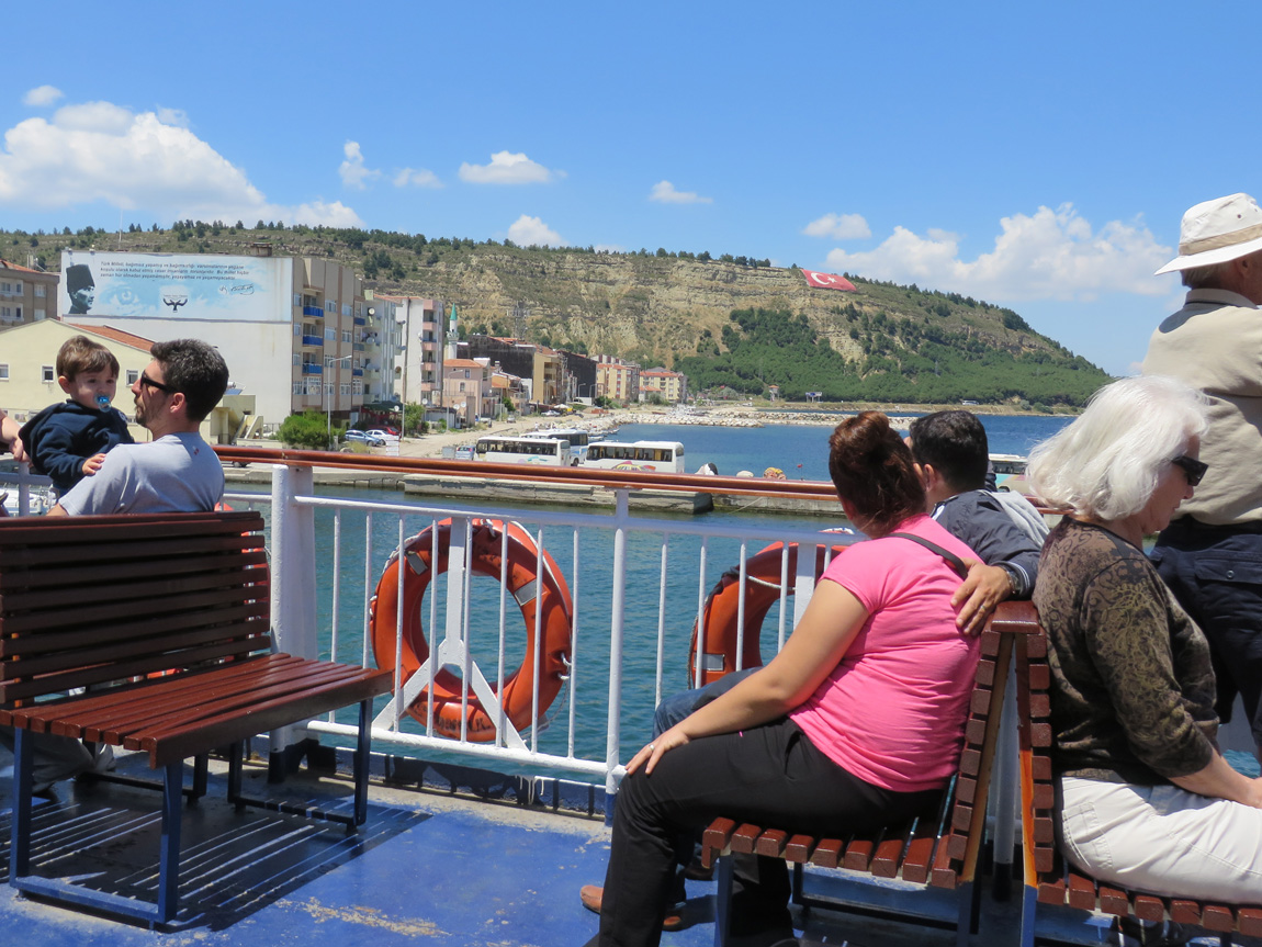 on the ferry