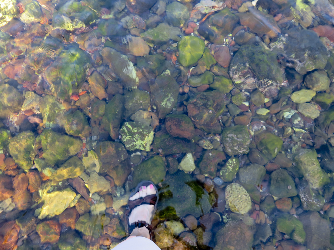 feet in water