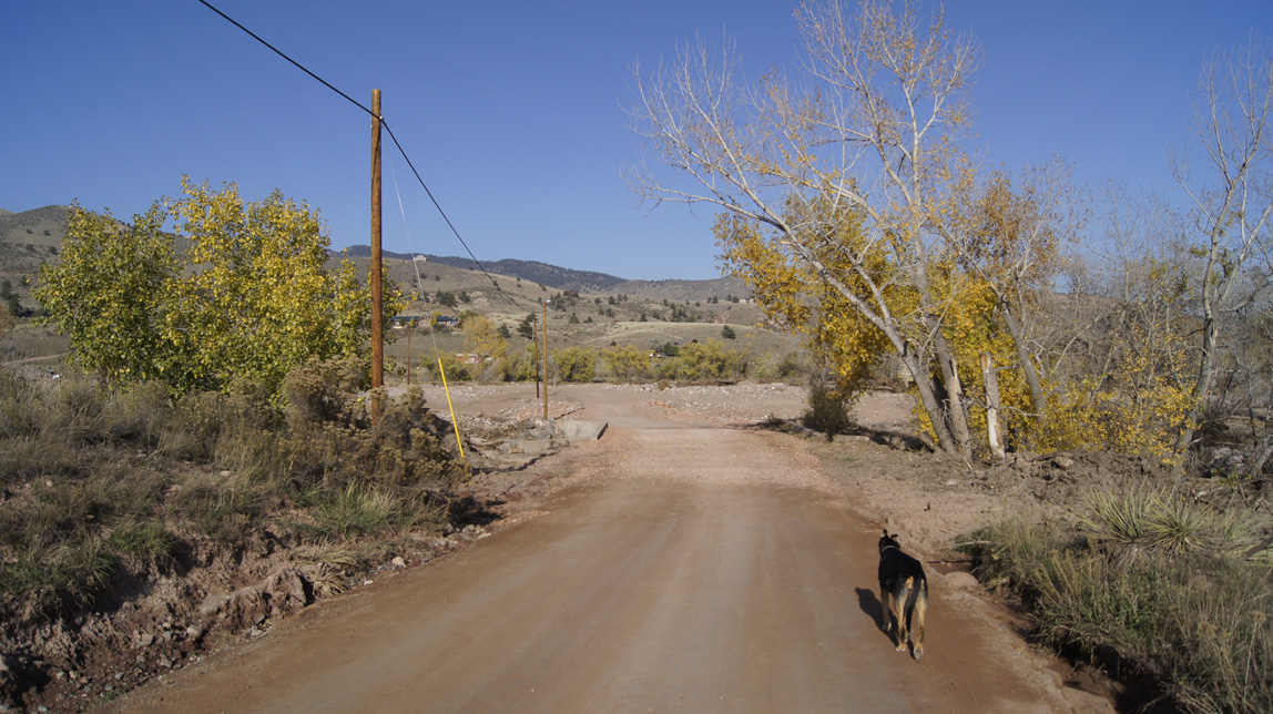 walking down the hill