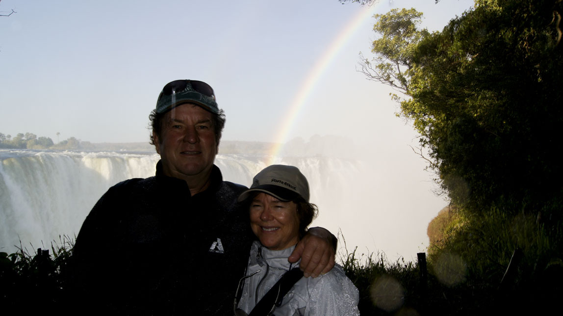 John and Patty at the falls