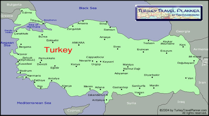 map of Turkey