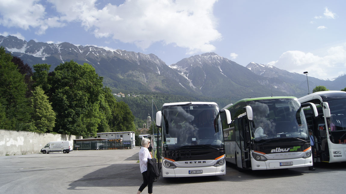 arriving at Innsbruck
